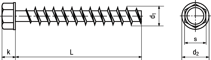 Gewindestangen SPAX® St vzb BN20548 Ø16 x 1400 - Bossard Schrauben