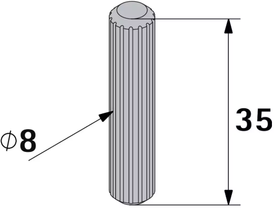 Hettich Holzdübel Buche, 8 x 35mm, à 40 Stk - Diverse Möbelbeschläge und Zubehör
