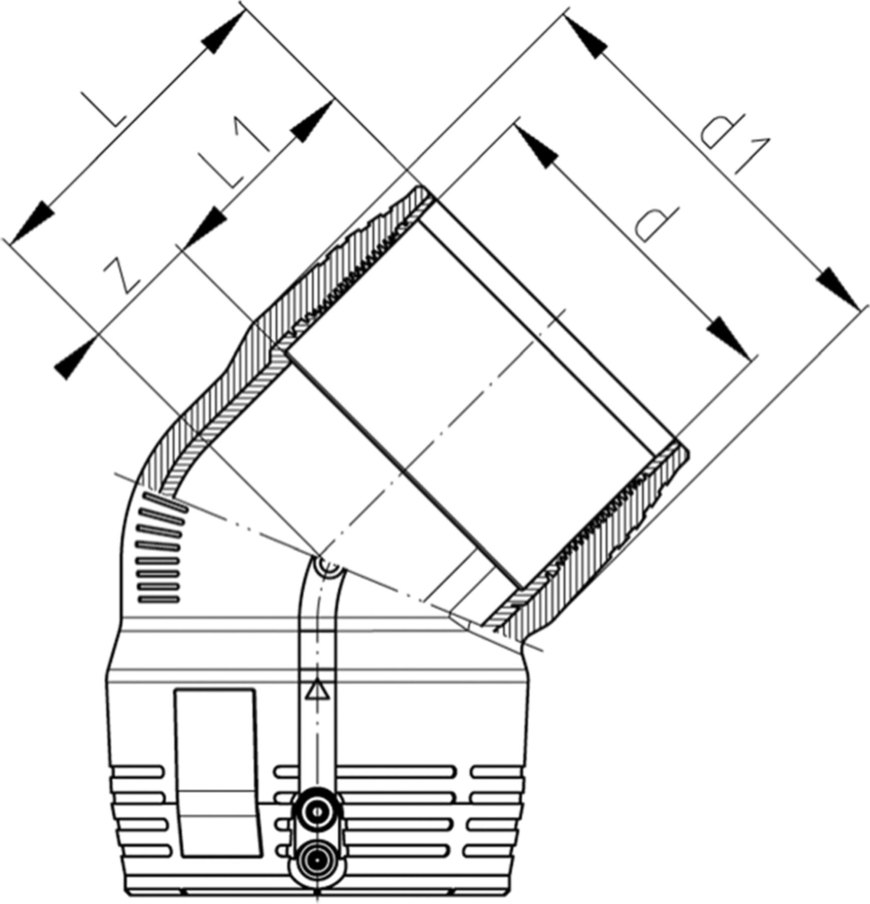 ELGEF Winkel 45° PN 16 (Karton à 6 Stk.) d 125mm 753 151 815 - ELGEF Plus Elektroschweissfittinge
