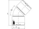 Winkel 45° XL d 250mm 616 404 - Frialen Elektroschweissfittinge