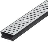 Schlitzrost zu Parkingrinne V2a B125 inkl.Schrauben L=1000mm, B=123mm - BGS Vollguss- / Edelstahlrinnen