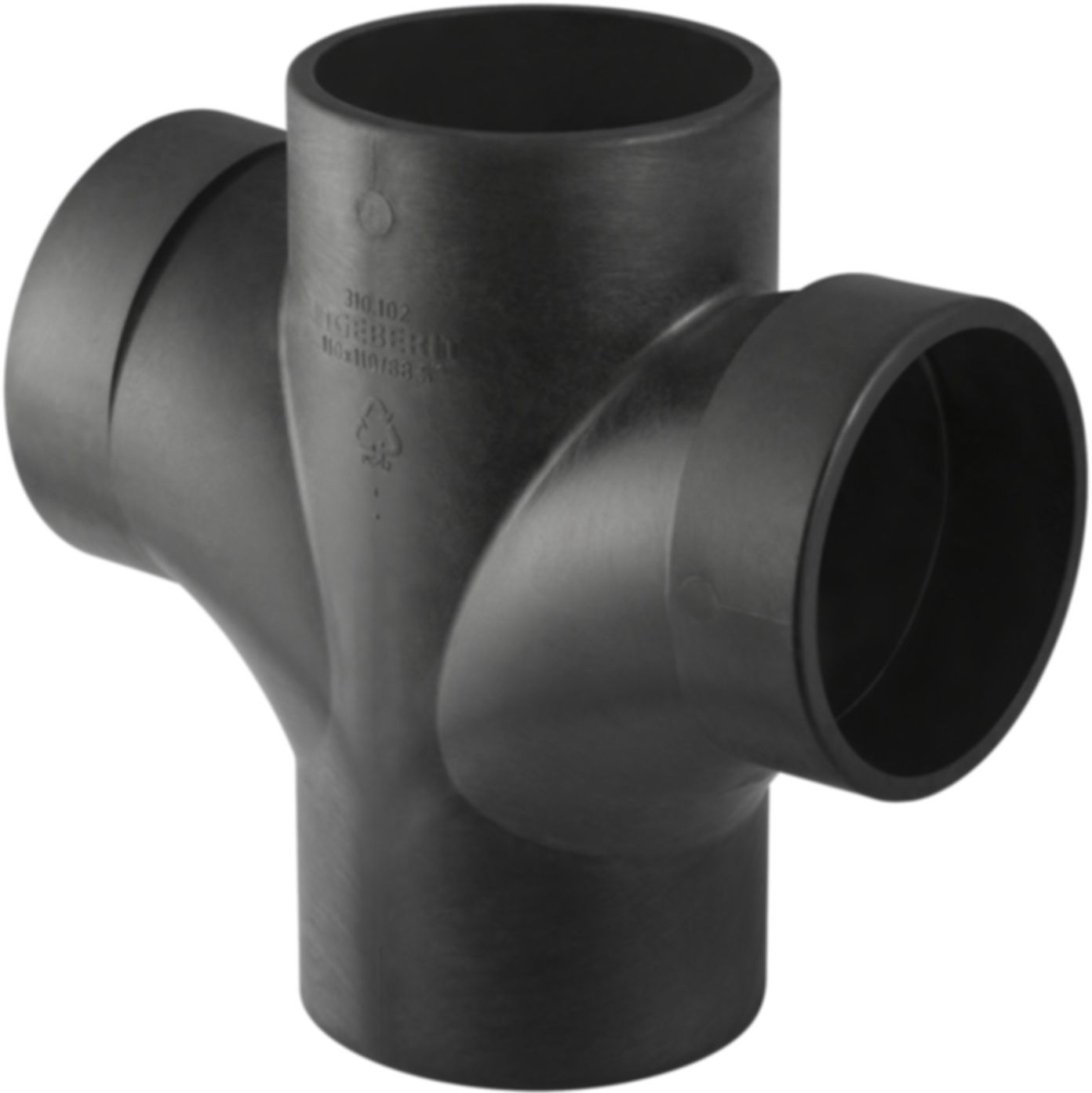 Doppelabzweig 180° d 110/110mm 310.102.14.1 - Geberit-PE-Silent-Formstücke