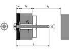 TOX Hohlraumklappdübel Spagat Plus M8x60/30 , BohrØ 13 mm , s 12.5-70 mm - Diverses Befestigungsmaterial
