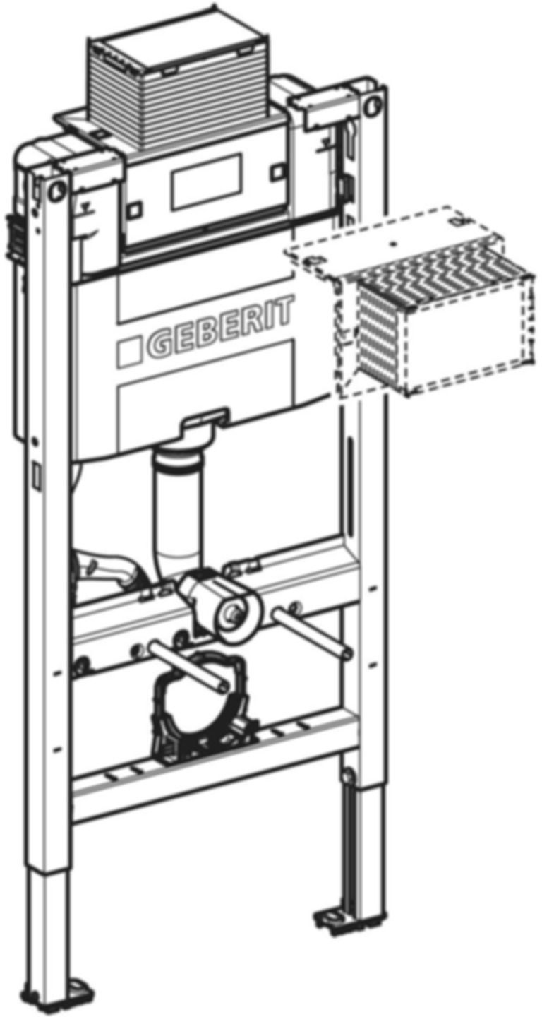 Wand-WC-Element Omega 111.032.00.2 Typ 98 Betätigung von oben/vorne - Geberit-Duofix