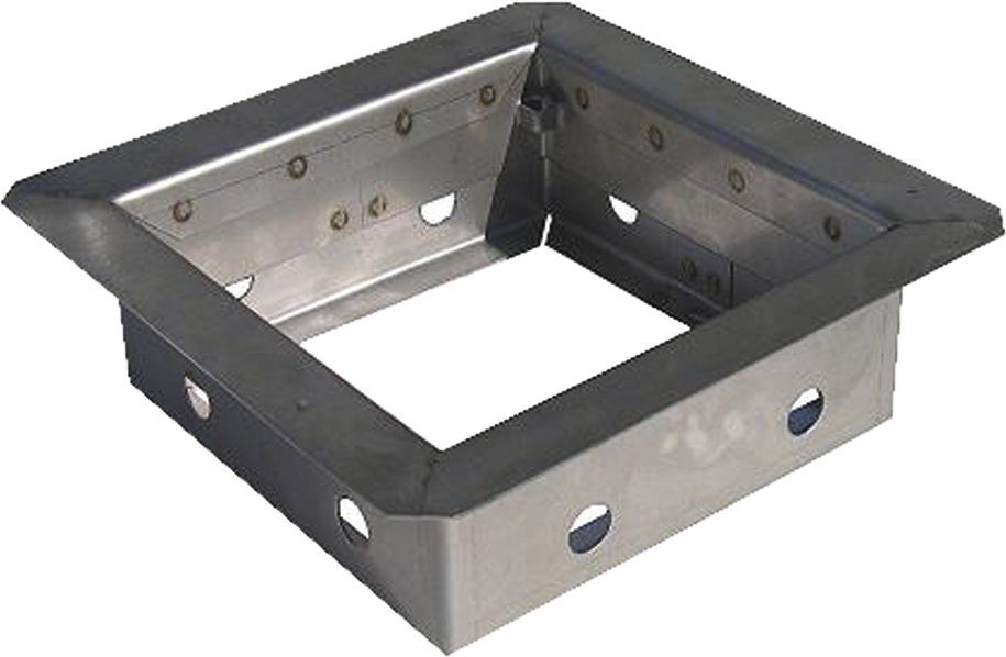 Aufsetzrahmen CrNi 150x150/H60- 80 430 verstellbar - Kiesrahmen und Kiesroste