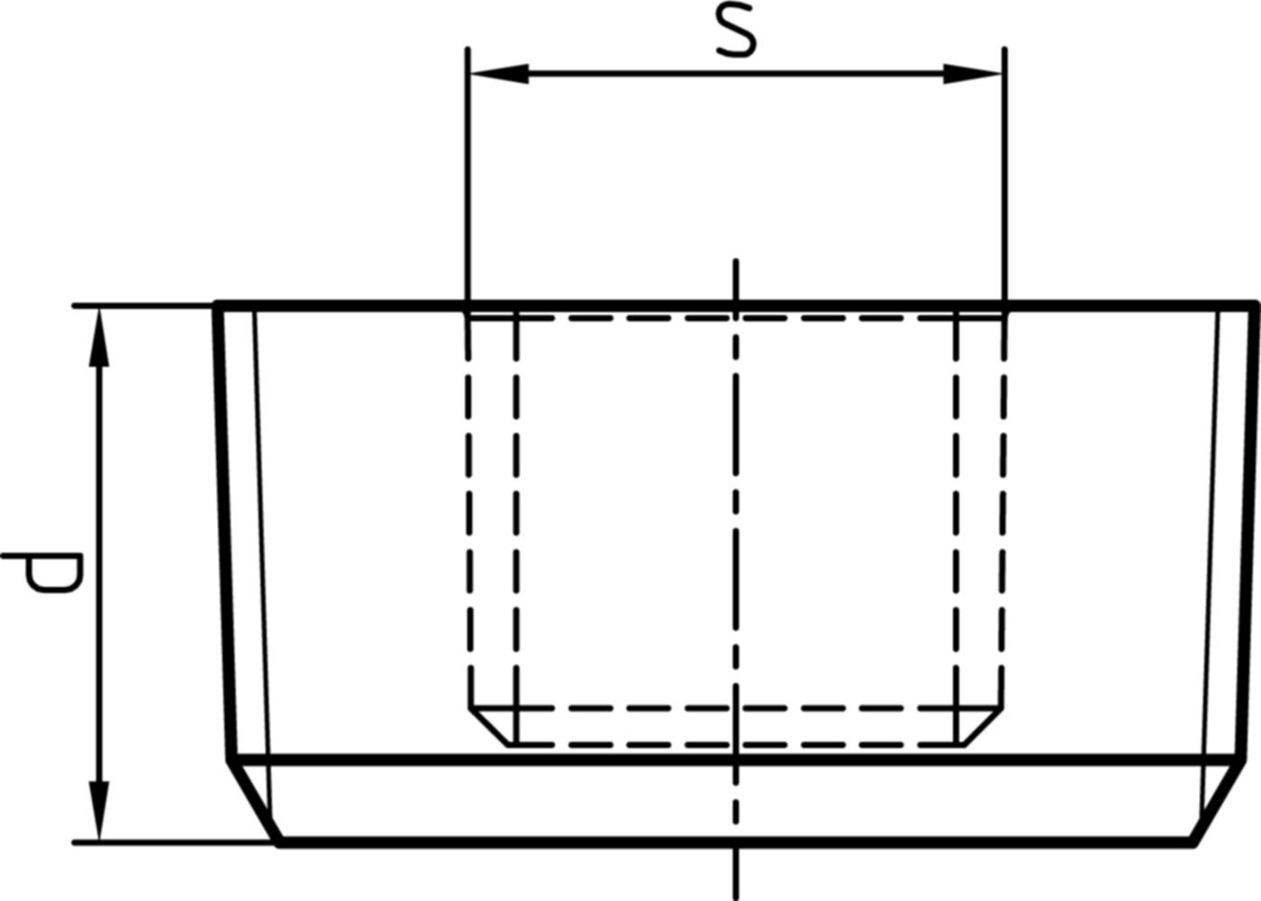 Stopfen 596 S 11/4" m/In4-kant 770 596 107 - GF schw. Tempergussfittings