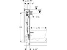 Wand-WC-Element Omega 461.261.00.2 Typ 114 Betätigung von vorne - Geberit-GIS