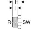 Stopfen zu Verteiler 3/4" 602.480.00.1 - Geberit FlowFit-Rohre/Formstücke