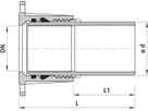 Flansch mit PE-Einschweissende 3100 DN 100 / d 125mm - Hawle Armaturen