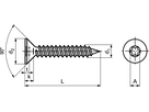Senk-Blechschr I-6rd Spitze INOX A2 BN15856 5,5x22/X25 - Bossard Schrauben
