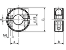 Klemmringe leichte Reihe 2-teil St BN5208 30x50x15 - Bossard Schrauben