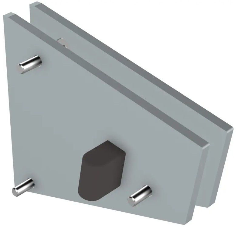 Ganzglasvordach Verpackungseinheit Stirnabdeckung Deckel mit Glassicherung links+ rechts - INOXTECH-Handlauf-/Geländer-System