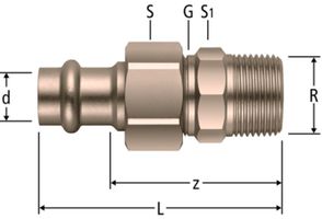 Verschraubungen NUSSBAUM Optipress-Aquaplus