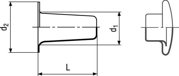 Nietteile für Hohlniete St vni BN945 DIN7331A 4x8x9 - Bossard Schrauben