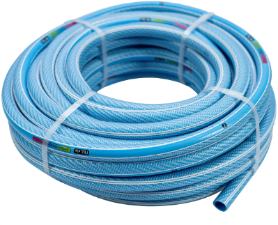 ULTRAFLEX Jeans Wasserschlauch, Kunststoff Ø 16mm, 8bar, jeansblau, L= 15m, inkl. Brause - Schläuche, Schlauchbriden