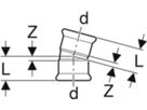 Bogen 15° 22mm 36103 - Mapress-Sanitär-Presssystem-Formstücke