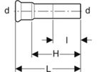 Übergang für Flüssiggas 15mm 34355 - Mapress-Gas-Formstücke