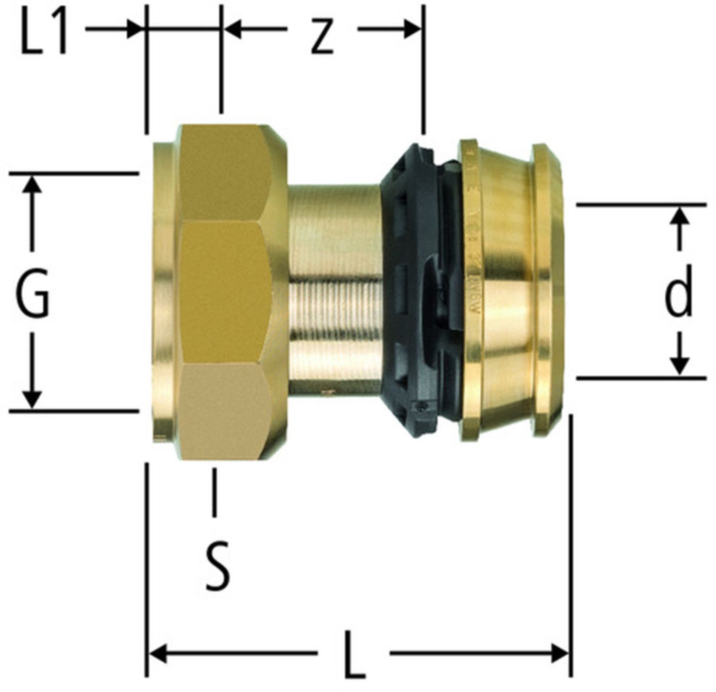 Verschraubung 20 x 3/4" 84251.24 - Nussbaum Optiflex-Flowpress Formstücke