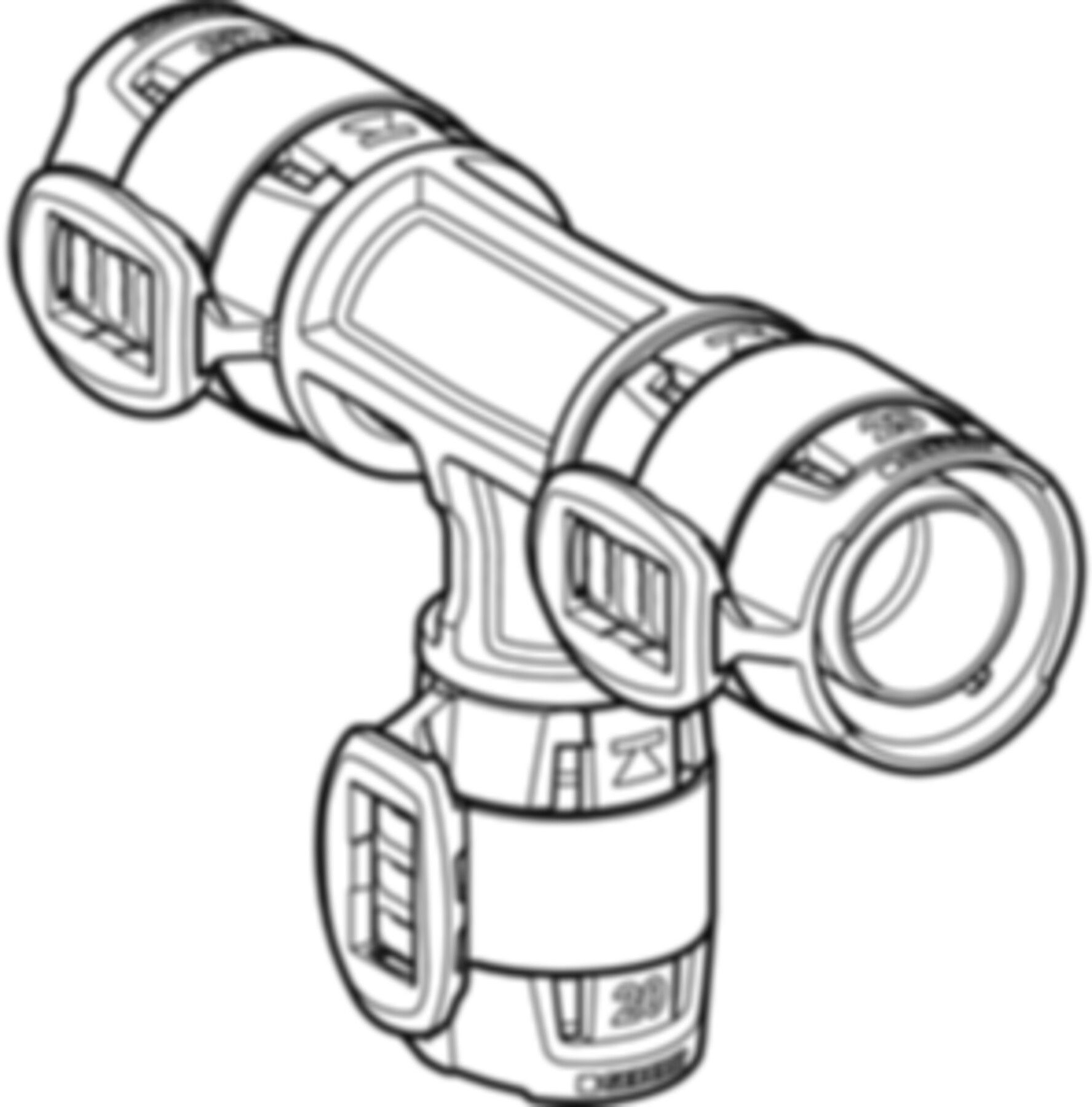T-Stück red. 50-40-50mm 620.135.00.1 - Geberit FlowFit-Rohre/Formstücke