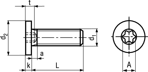 Zy-Schr ex nie Kopf I-6 ST 08.8 VZB BN9524 M 4 x 30 / X10 - Bossard Schrauben