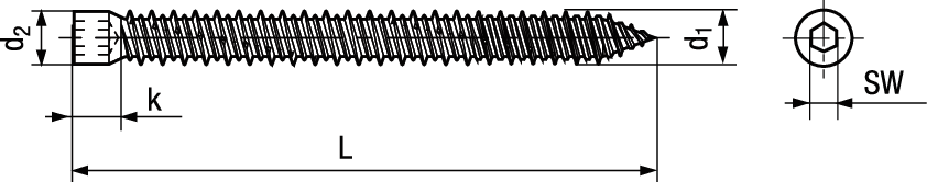 Fensterschr Toproc® Rafix St vzg BN20910 Ø7,5x150 SW4 / 4736/ - Bossard Schrauben