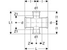 Kreuzstück reduziert 76.1-28mm 21127 - Mapress-Heizung Supersize-Formstücke