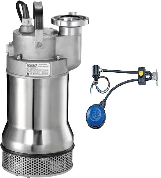 fortec® Baupumpe, PBI-42/A2 230V ,Fördermenge 42'000 l/h,mit verstellbarem Sch - Wasser