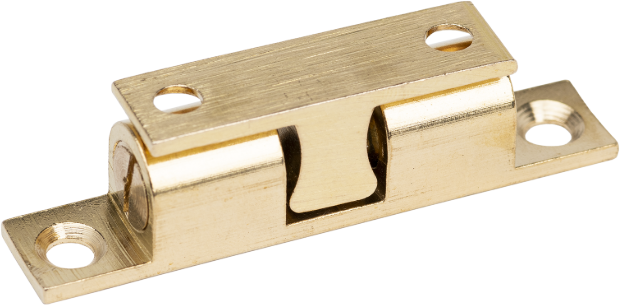 HSI Ideal-Kugelschnäpper Messing LxB=60x11mm, blank, Haltekraft verstellbar - Diverse Möbelbeschläge und Zubehör