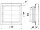 Verschlussklappe DN 100 AP 100 zur Entlüftung Kunststoff - Ventilatoren