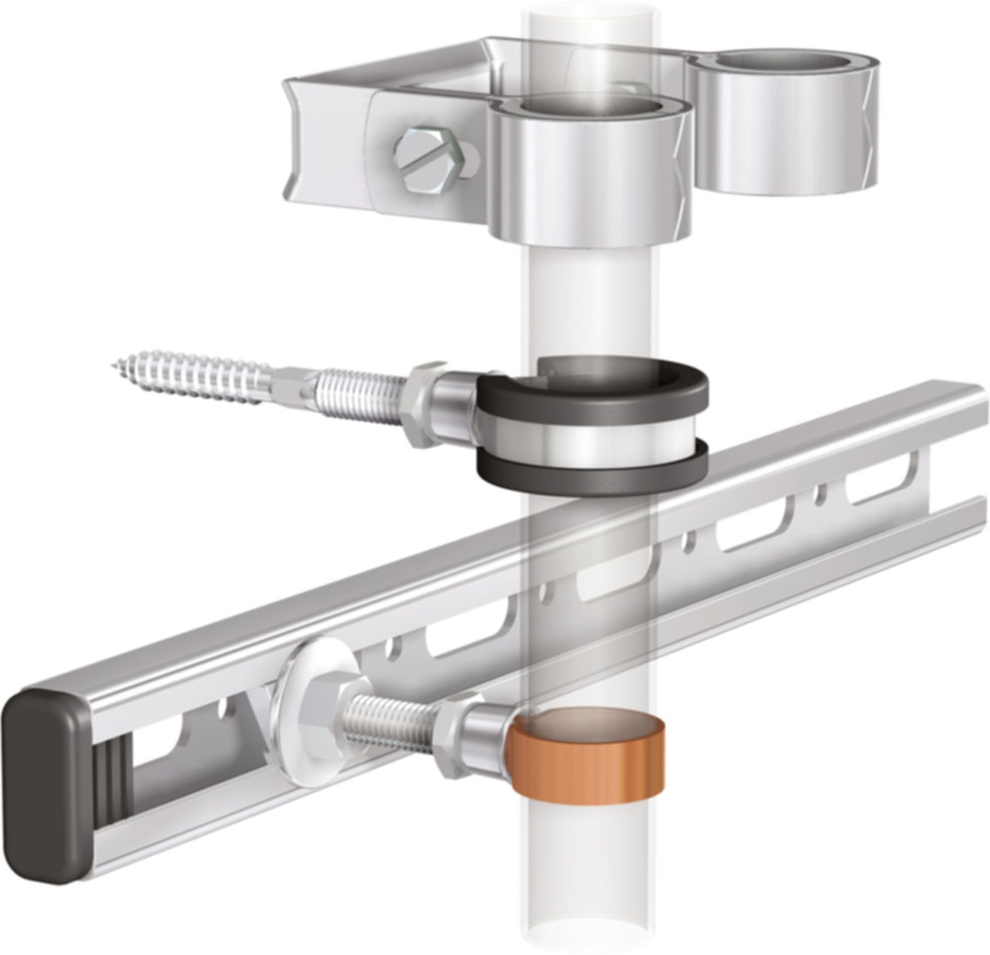Montageschiene R2 20x34mm 2M 50011 - Flamco-Rohrschellen