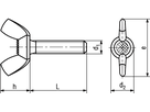 Flügelschrauben gepresst INOX A2 BN2725 M5x35 - Bossard Schrauben