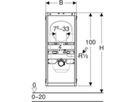 Urinal-Element Universal, Typ 112/130 Keramik int.Urinalsteuerung 461.628.00.1 - Geberit-GIS