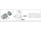 Rundstabtrav. kurz, eingesat., links 33.7 mm geschliffen 1.4301 - INOXTECH-Handlauf-/Geländer-System