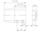 Handlaufsteckrohr  verdeckt 2-teilig 33.7 mm , geschliffen 1.4301 126921 - INOXTECH-Handlauf-/Geländer-System