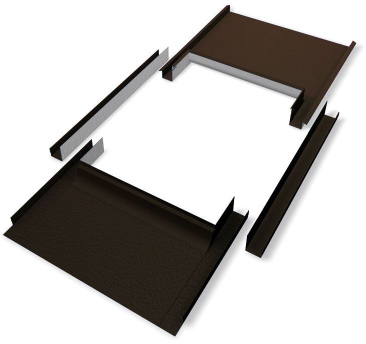 PREFA Einfassung für Velux stucco 134x160 cm, 11 P.10 Nussbraun 111626 - PREFA Dachsysteme