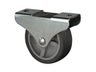 Bockrolle Stahlblech Radø 50x18mm, Gummi Platte=68x25mm - Transportrollen