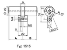 KABA Star Doppelzylinder Typ M1515 42.5/42.5, mit 5 Schlüssel - Kaba Star, Lagerprodukt