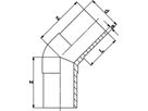 Winkel 45° PE100 S8 PN 10 d 110mm 753 150 814 - PE100 Stutzenformstücke langschenklig