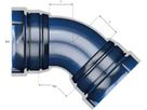 2-Muffen-Bogen MMK 45° VRS-T Epoxy DN 300 - TRM Swiss Steckmuffenformstücke VRS-T