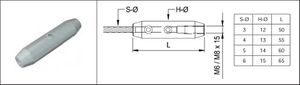 Seilhülse verschraubbar m. Innengew. Seil-Ø 3mm M6 x 15 mm geschl. 1.4301 - INOXTECH-Handlauf-/Geländer-System