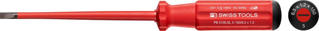 Schraubenzieher Schlitz Slim VDE PB 5100 SL 5-150/ 6.5,  L= 270mm - Schraubenzieher