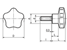 Sterngriffe Elesa® VC.192 SST-p BN14140 66591/60-SST-p-M12 - Bossard Schrauben
