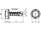 6-kt-Bohrschr ecosyn®-drill St vzb BN1880 DIN7504K 4,8x19 - Bossard Schrauben