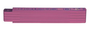 Taschenmeter Ladys-Line pink 10 Glieder, 1m mit mm-Teilung, 1601 P - Längenmessen