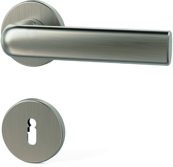 MEGA Türdrücker 32.612, vernickelt matt 16mm, 4-Kant: 8mm, TS: 65-80mm - Tür- und Sichtbeschläge