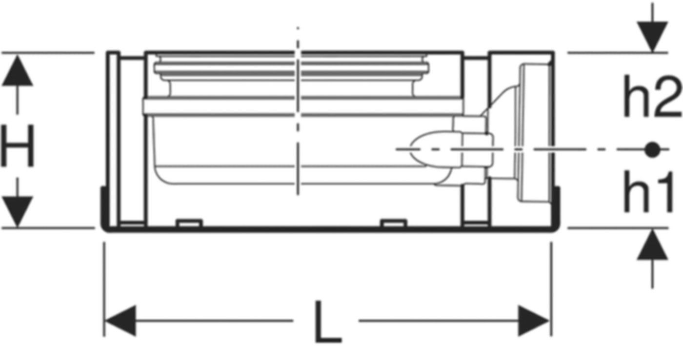 Schwitzwasserdämmung 388.118.00.1 zu Bodeneinlauf Varino horizontal - Geberit-PE-Formstücke