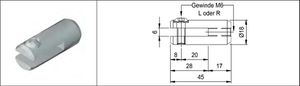 Gabelspanner M6 links geschliffen 1.4301 - INOXTECH-Handlauf-/Geländer-System