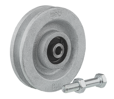 WEBI Schiebetorrolle, mit Kugellager D=100mm, verzinkt - Schiebetür- und Schiebetorbeschläge