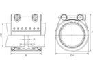 Metal-Grip EPDM-ES Verschluss Edelstahl zugfest 57.0 mm 56.4 - 57.6 mm - Straub Kupplungen