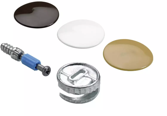 Hettich Verbindungsbeschlag Rastex 25 Stahl, verzinkt, 24.5mm, mit Abd., à 8 Stk - Diverse Möbelbeschläge und Zubehör